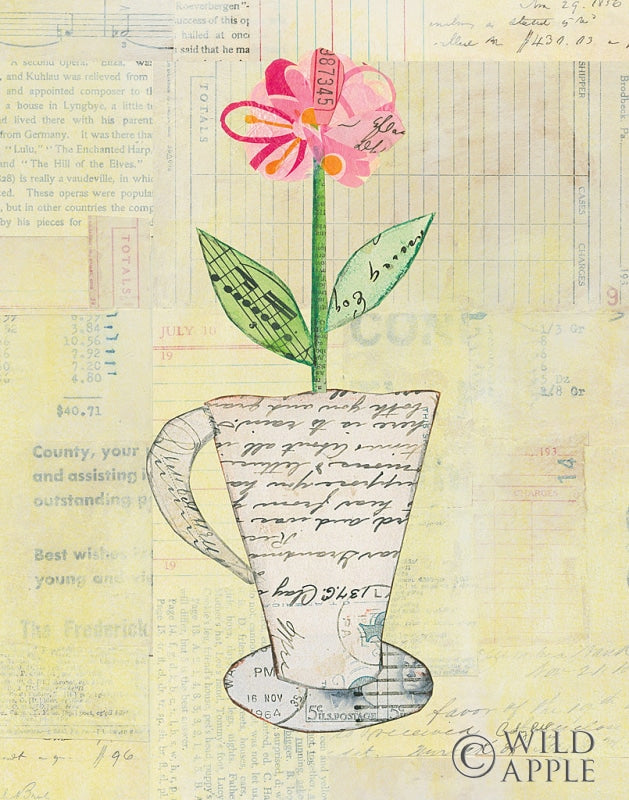 Reproduction of Teacup Floral II on Print by Courtney Prahl - Wall Decor Art