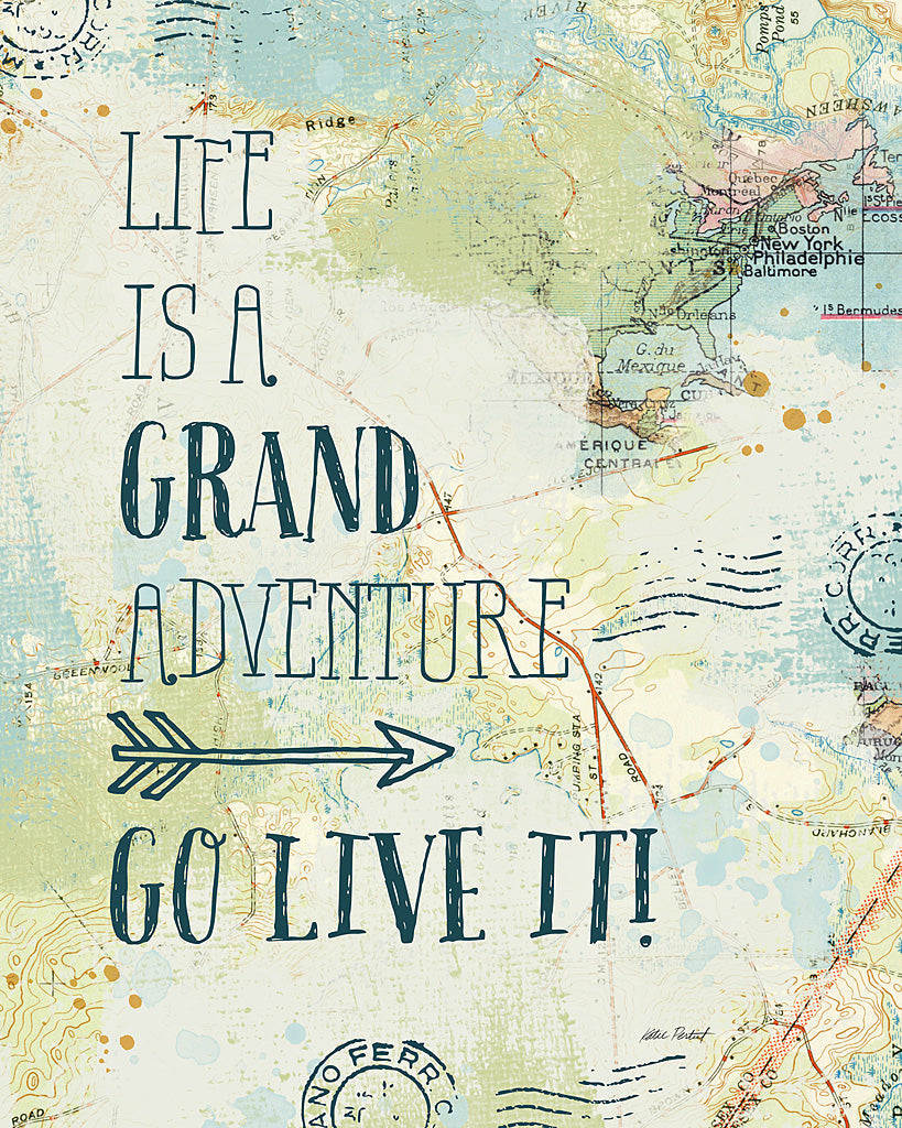 Reproduction of Map Sentiments IV by Katie Pertiet - Wall Decor Art