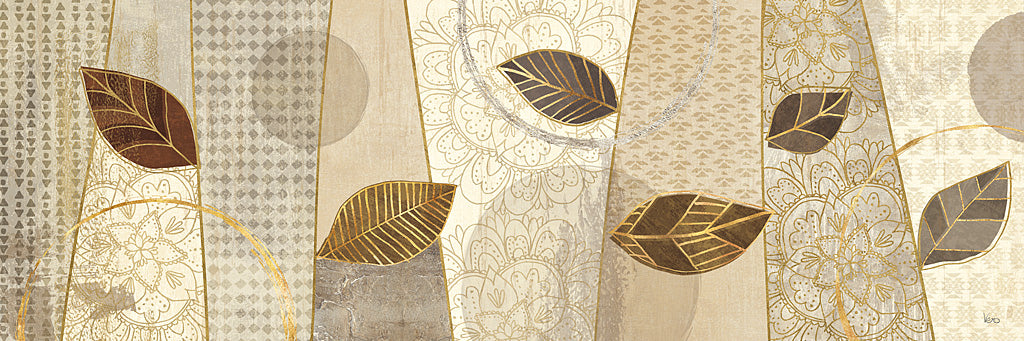 Reproduction of Bohemian Leaves V Neutral by Veronique Charron - Wall Decor Art