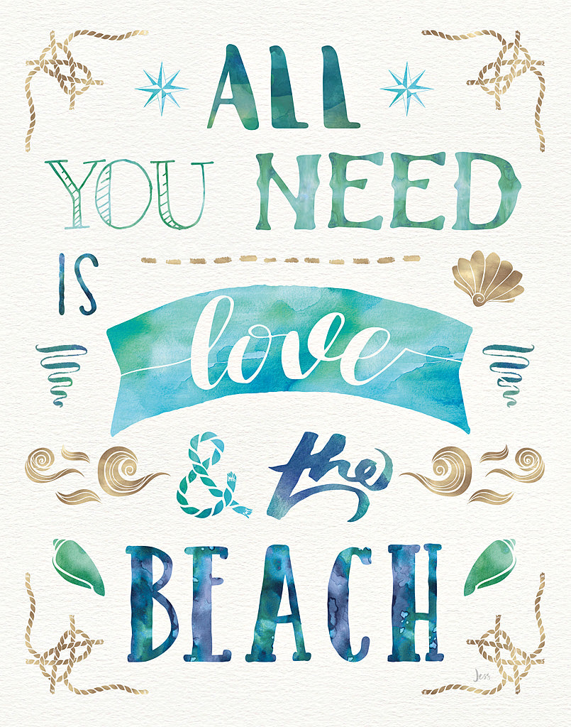 Reproduction of Love and the Beach I by Jess Aiken - Wall Decor Art