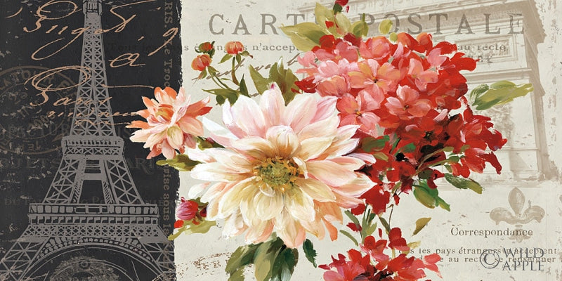 Reproduction of PS Je Taime I Dark Stretched by Lisa Audit - Wall Decor Art