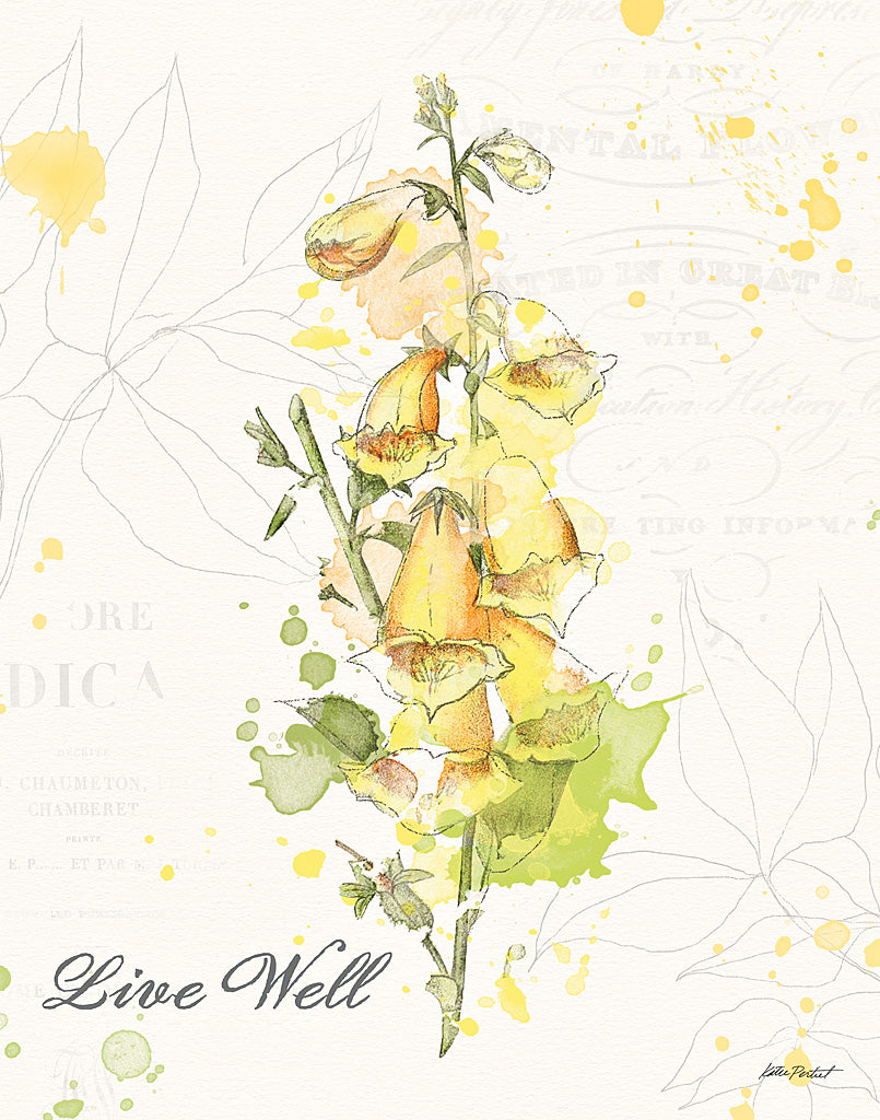 Reproduction of Floral Splash IV Live Well by Katie Pertiet - Wall Decor Art