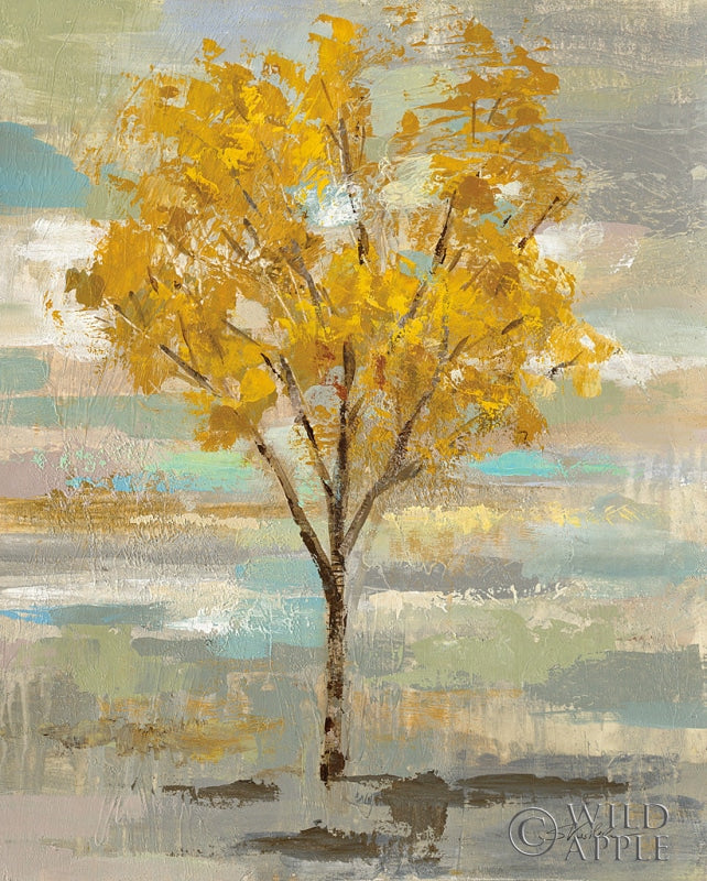 Reproduction of Golden Tree and Fog I by Silvia Vassileva - Wall Decor Art