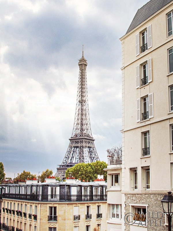 Reproduction of Eiffel View I Crop by Laura Marshall - Wall Decor Art