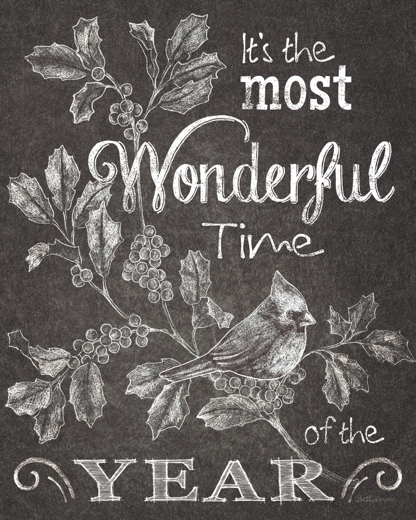 Reproduction of Chalkboard Christmas Sayings III by Beth Grove - Wall Decor Art