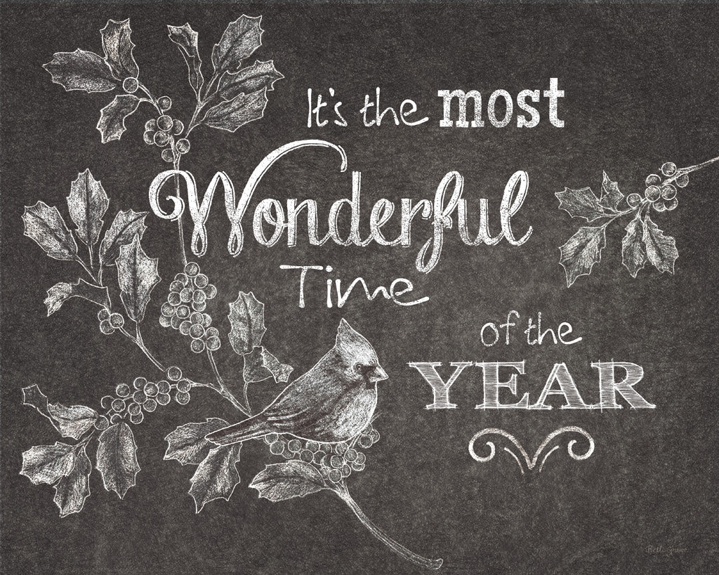 Reproduction of Chalkboard Christmas Sayings VI by Beth Grove - Wall Decor Art