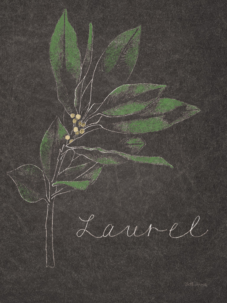 Reproduction of Chalkboard Christmas Greenery I by Beth Grove - Wall Decor Art