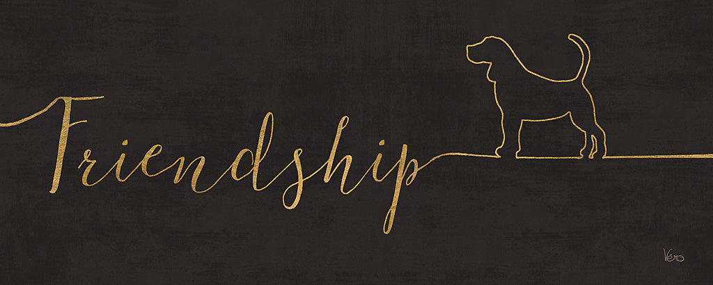 Reproduction of Underlined Dogs II Black by Veronique Charron - Wall Decor Art