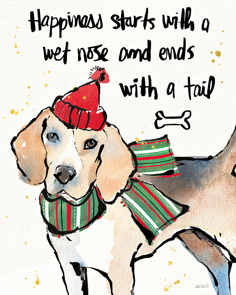 Reproduction of Strike a Paws IV Christmas by Anne Tavoletti - Wall Decor Art