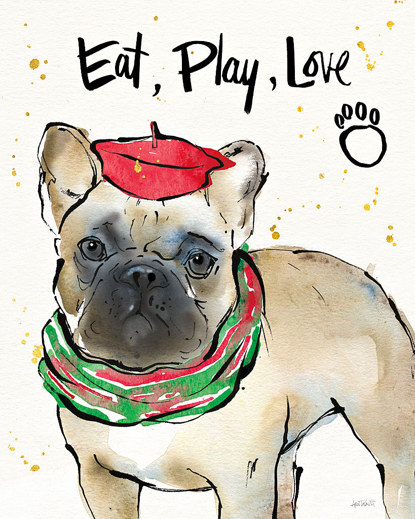 Reproduction of Strike a Paws VI Christmas by Anne Tavoletti - Wall Decor Art