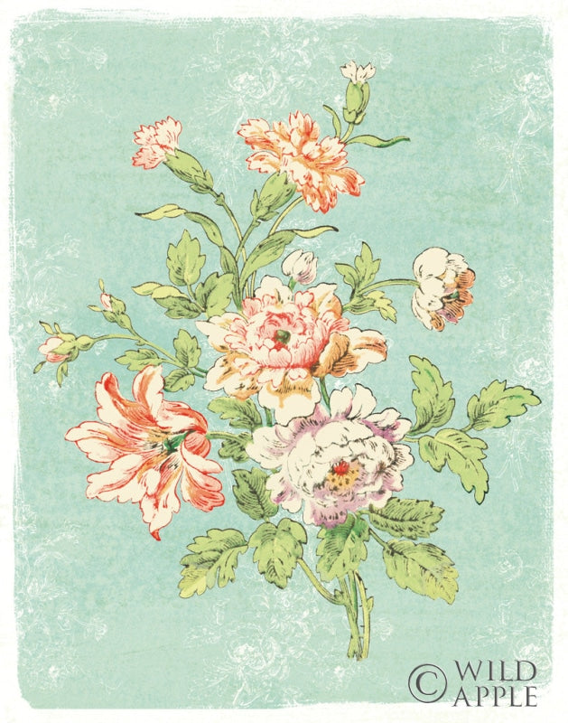 Reproduction of Cottage Roses IX Bright by Sue Schlabach - Wall Decor Art