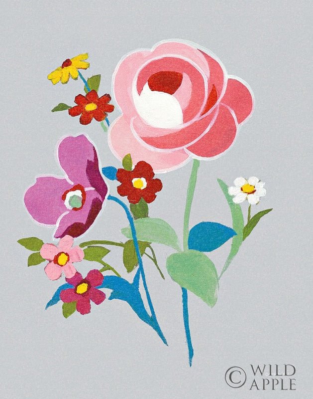 Reproduction of Alpine Bouquet I Gray by Danhui Nai - Wall Decor Art