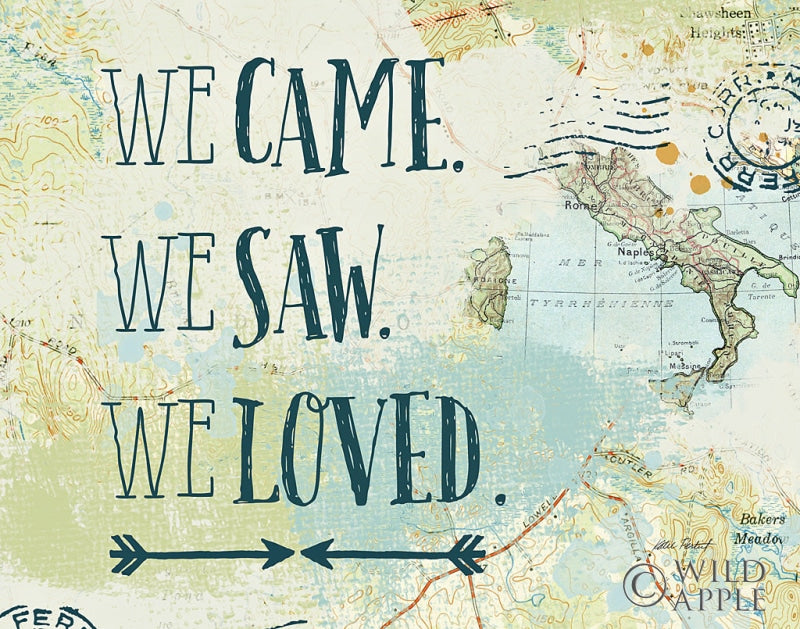 Reproduction of Map Sentiments III v2 by Katie Pertiet - Wall Decor Art