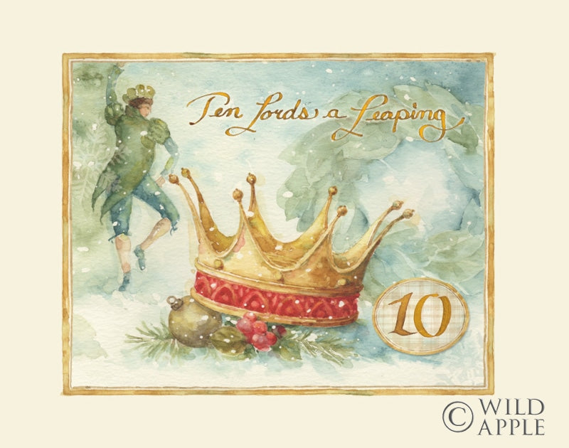 Reproduction of 12 Days of Christmas X by Lisa Audit - Wall Decor Art