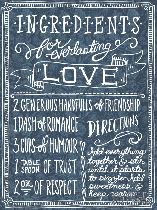 Reproduction of Ingredients For Life Ditzy Floral Blue III by Mary Urban - Wall Decor Art