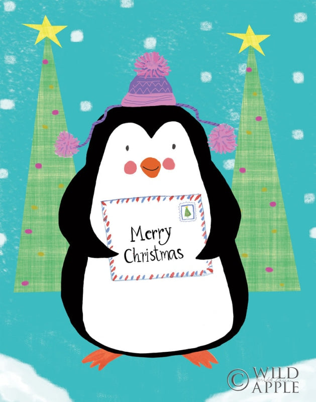 Reproduction of Snowman and Penguin Friends I by Farida Zaman - Wall Decor Art