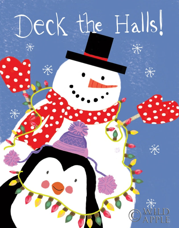 Reproduction of Snowman and Penguin Friends III by Farida Zaman - Wall Decor Art