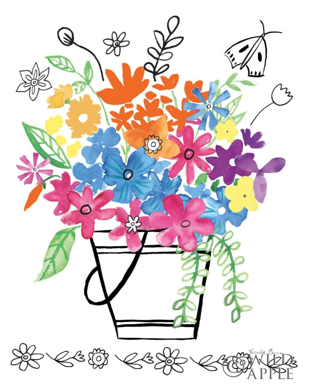 Reproduction of Floral Magic I by Farida Zaman - Wall Decor Art