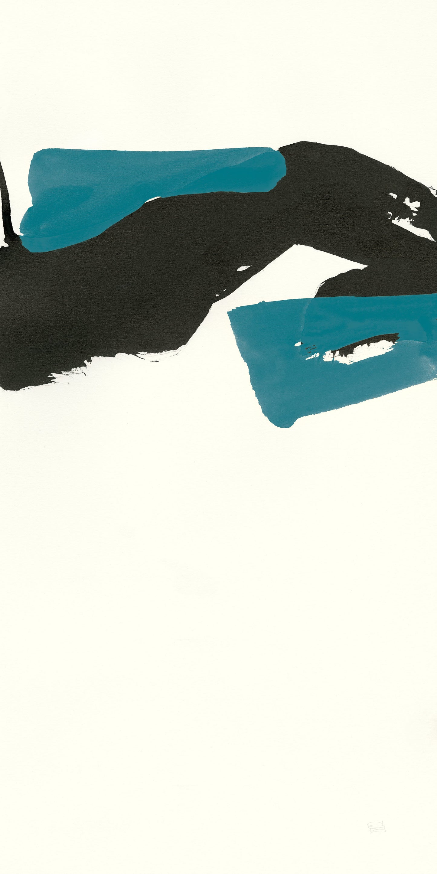 Reproduction of Minimal Panel I Teal by Chris Paschke - Wall Decor Art