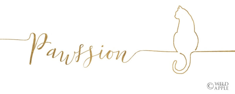 Reproduction of Underlined Cats IV by Veronique Charron - Wall Decor Art