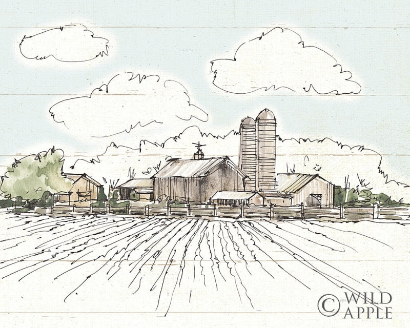 Reproduction of Farm Memories I Shiplap by Anne Tavoletti - Wall Decor Art