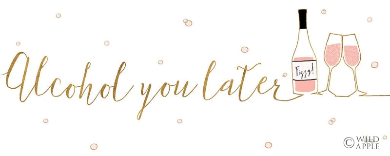 Reproduction of Underlined Bubbly IV by Veronique Charron - Wall Decor Art