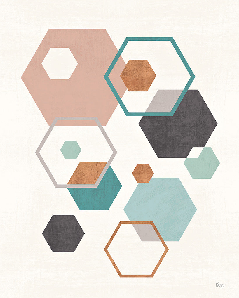 Reproduction of Abstract Geo III by Veronique Charron - Wall Decor Art