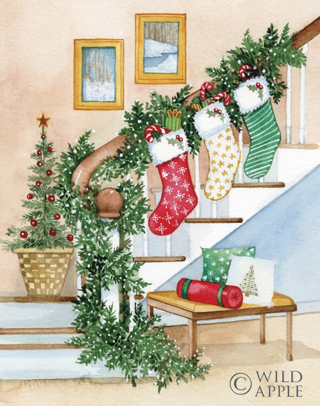 Reproduction of Night Before Christmas II Crop by Kathleen Parr McKenna - Wall Decor Art