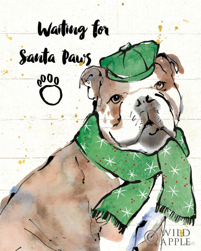 Reproduction of Strike a Paws I - Santa Paws by Anne Tavoletti - Wall Decor Art