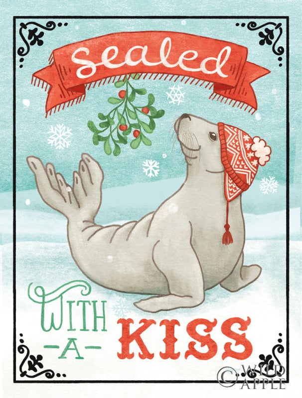 Reproduction of Polar Friends I Black Border by Mary Urban - Wall Decor Art