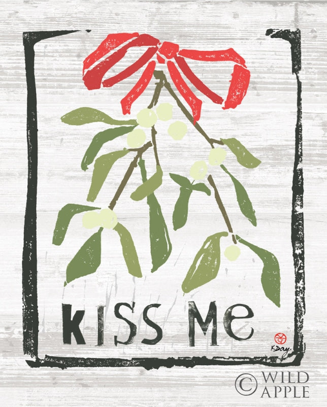 Reproduction of Winter Days I on Gray Wood by Kellie Day - Wall Decor Art