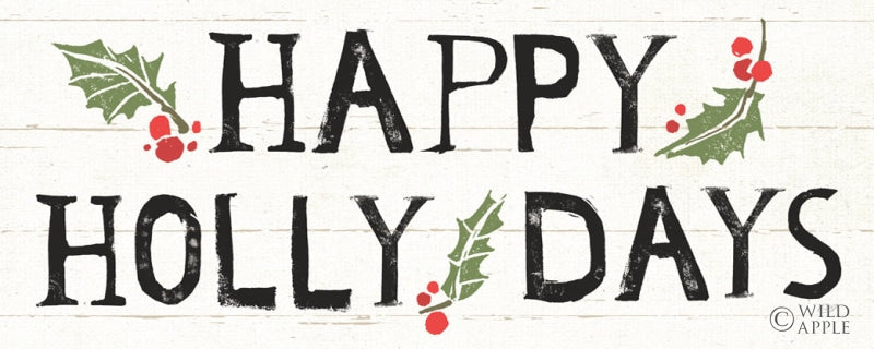 Reproduction of Winter Days VI Black on Shiplap by Kellie Day - Wall Decor Art