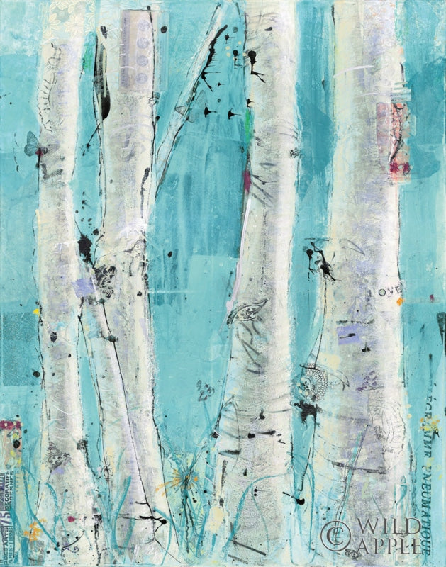 Reproduction of Love Aqua by Kellie Day - Wall Decor Art