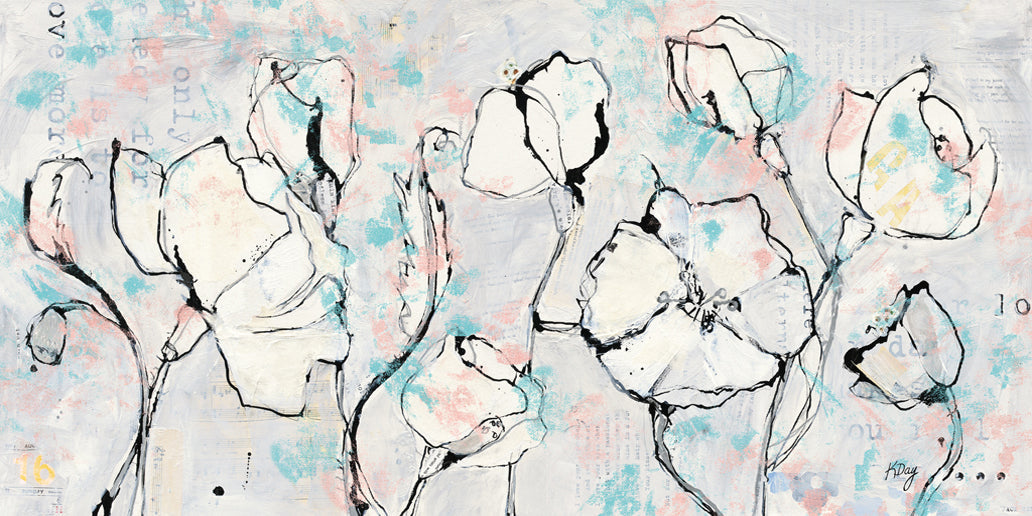 Reproduction of 16 Again Blush Turquoise by Kellie Day - Wall Decor Art