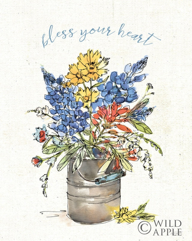 Reproduction of Texas Bluebonnet I by Anne Tavoletti - Wall Decor Art