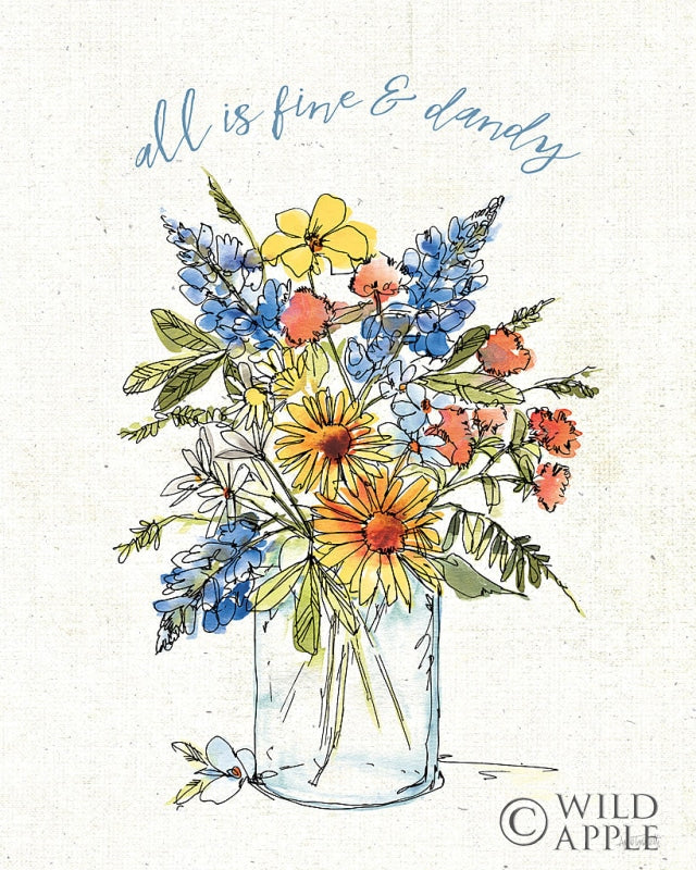 Reproduction of Texas Bluebonnet II by Anne Tavoletti - Wall Decor Art