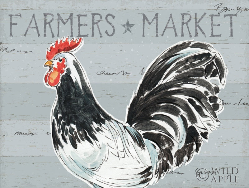 Reproduction of Roosters Call I - No Dots by Daphne Brissonnet - Wall Decor Art