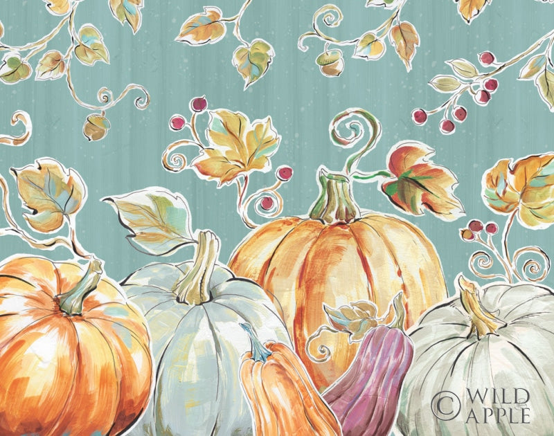 Reproduction of Pumpkin Patch VIII by Daphne Brissonnet - Wall Decor Art