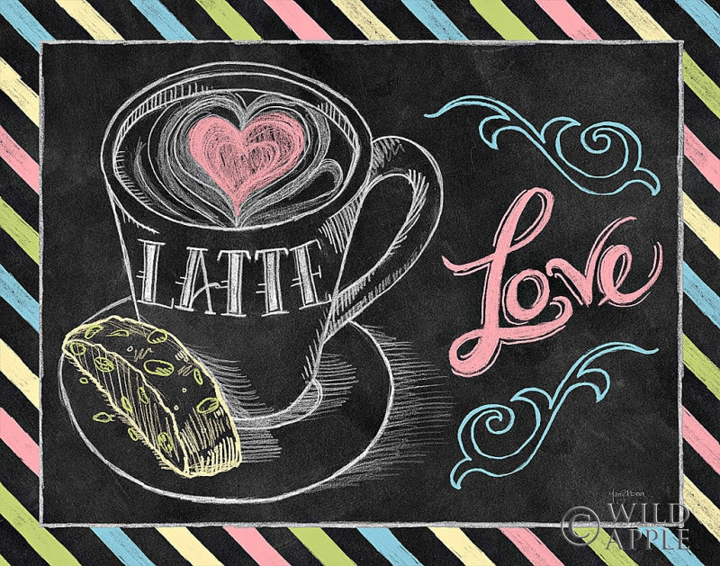 Reproduction of Love You a Latte Horizontal Color by Mary Urban - Wall Decor Art