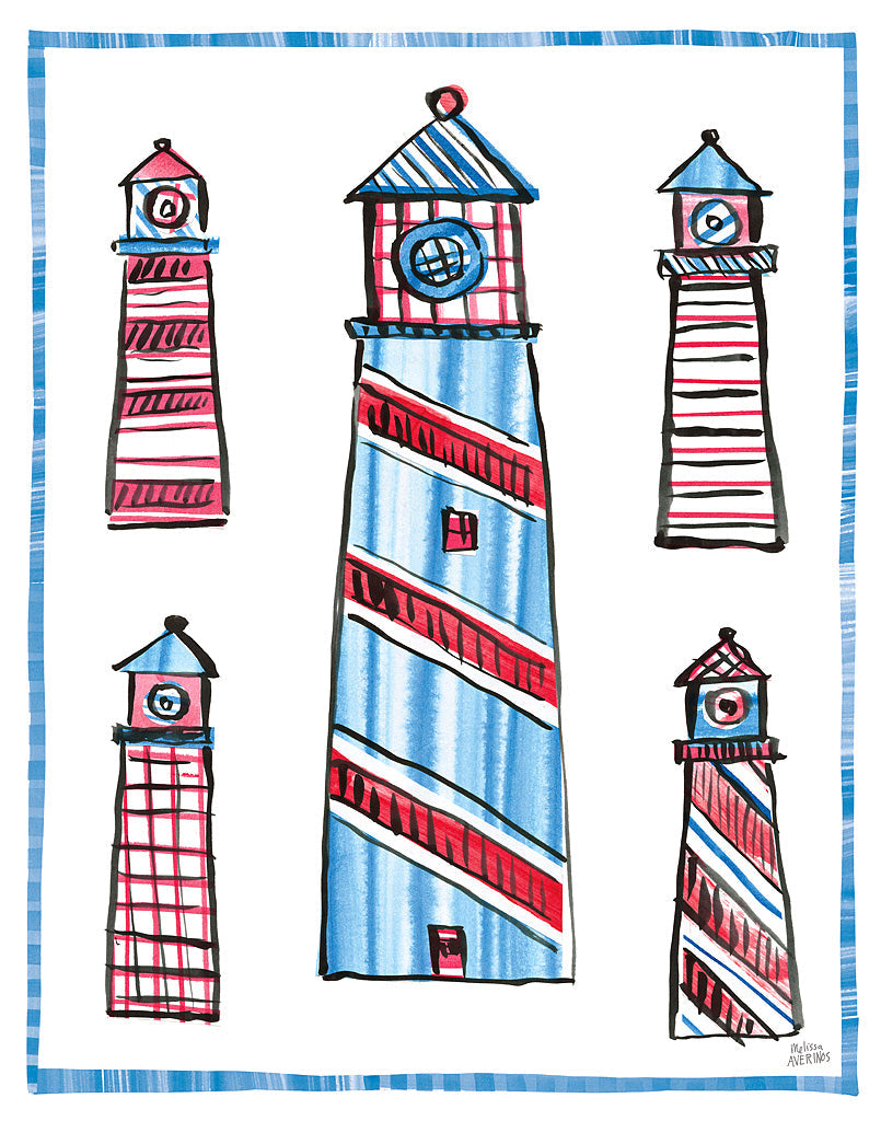 Reproduction of Coastal Americana II by Melissa Averinos - Wall Decor Art