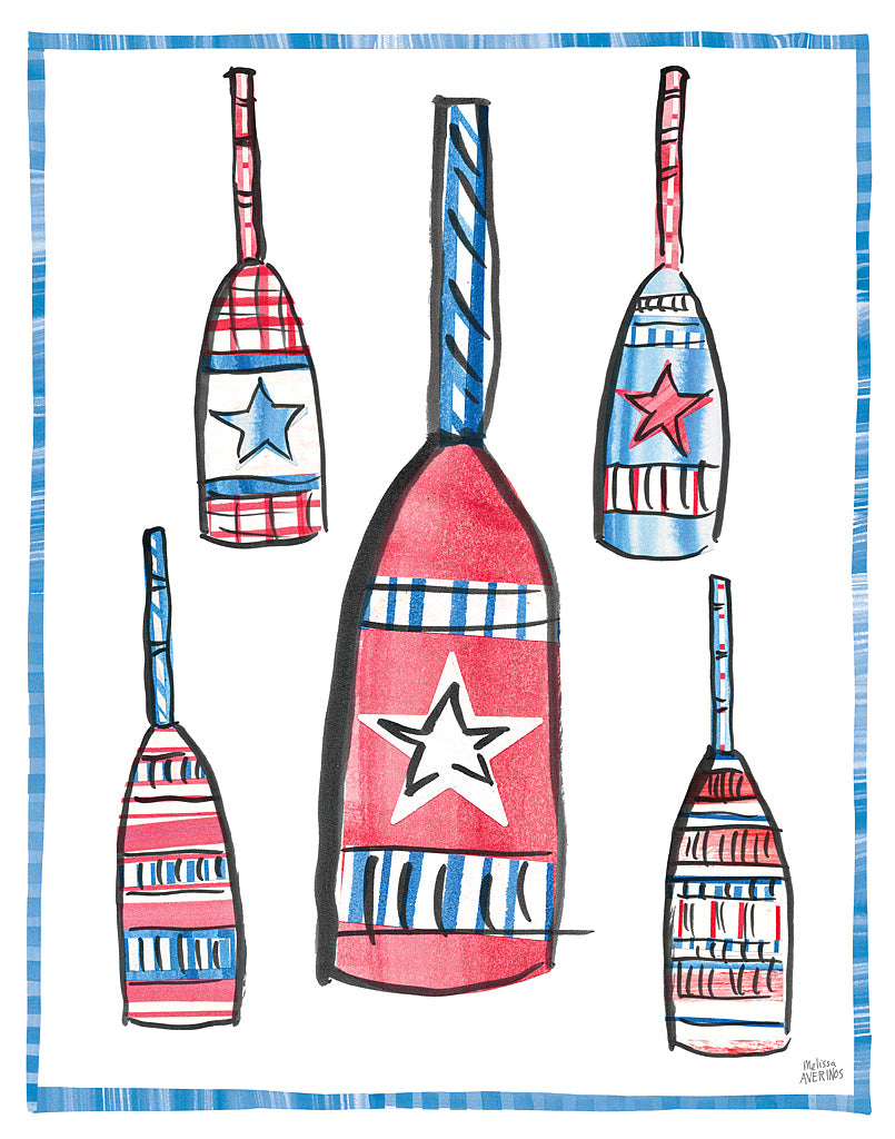 Reproduction of Coastal Americana III by Melissa Averinos - Wall Decor Art