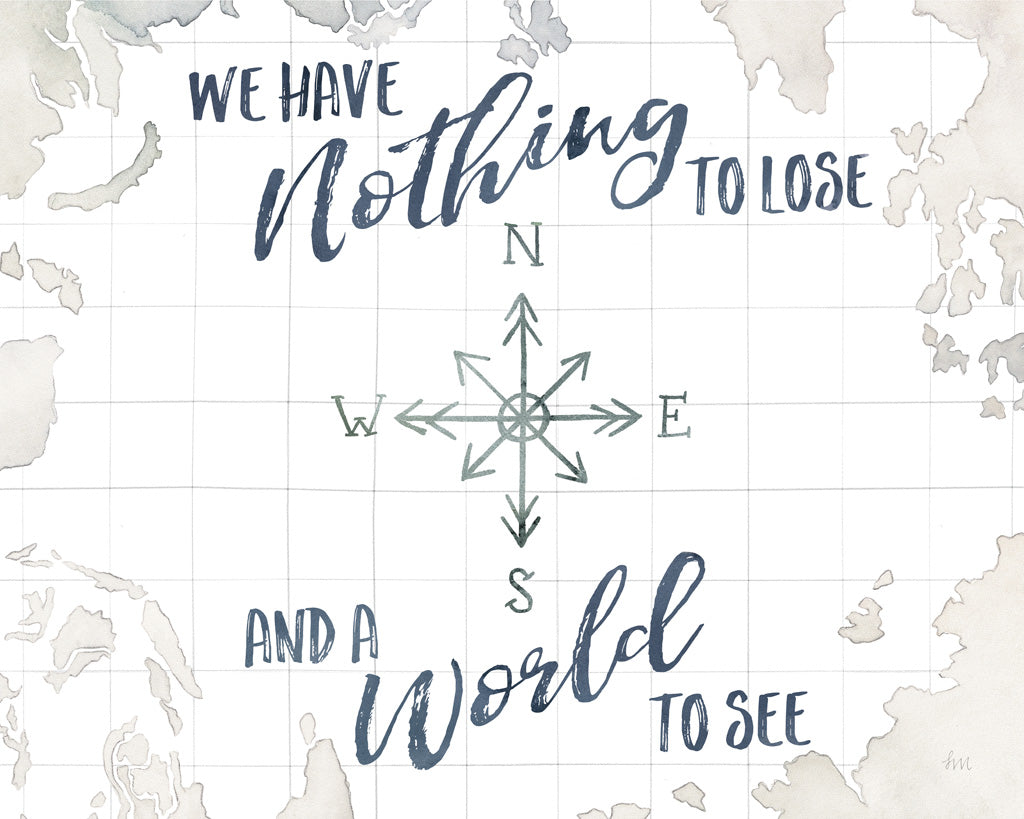 Reproduction of Watercolor Wanderlust Adventure IV A World to See by Laura Marshall - Wall Decor Art