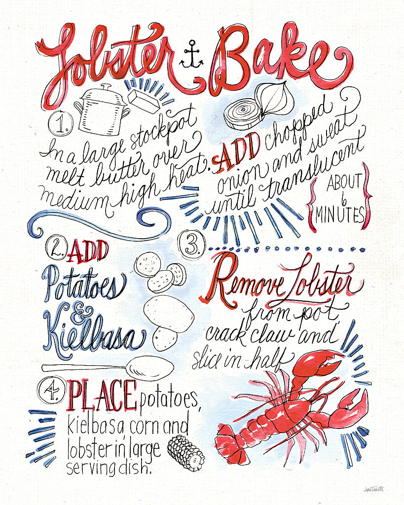 Reproduction of Seafood Shanty V by Anne Tavoletti - Wall Decor Art