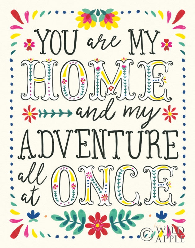 Reproduction of Floral Fiesta White Inspiration I by Laura Marshall - Wall Decor Art