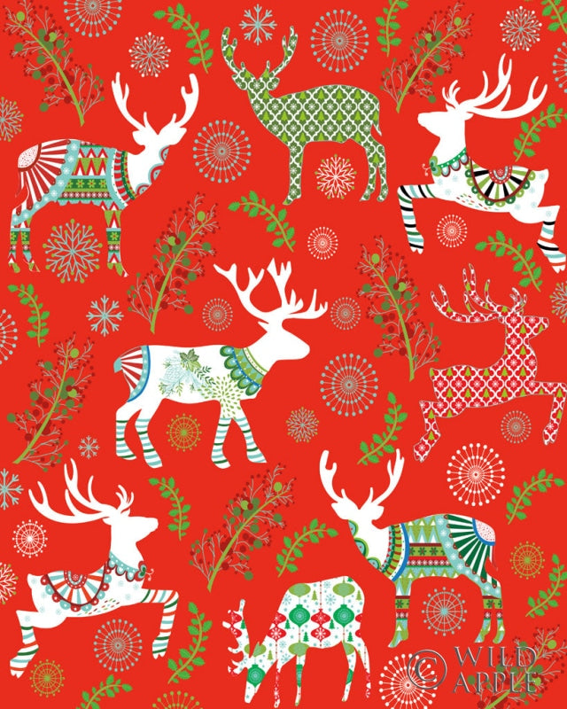 Reproduction of Mod Holiday Reindeer by Wild Apple Portfolio - Wall Decor Art