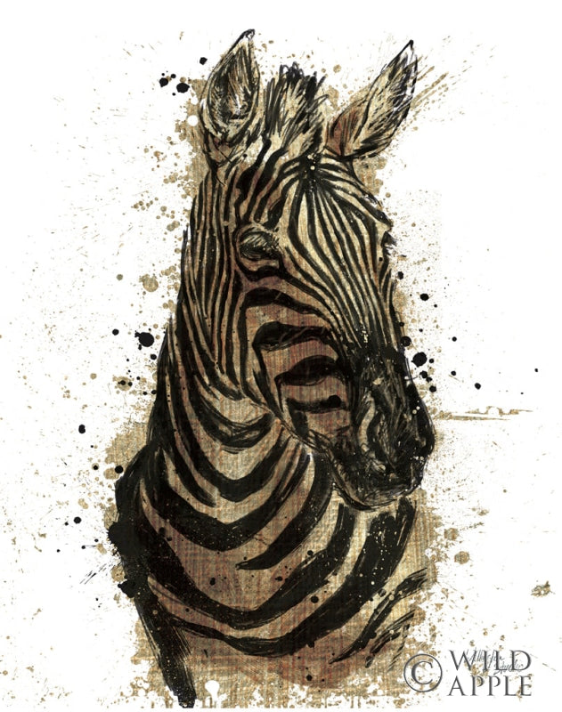 Reproduction of Gold Africa II on White Crop by Wellington Studio - Wall Decor Art