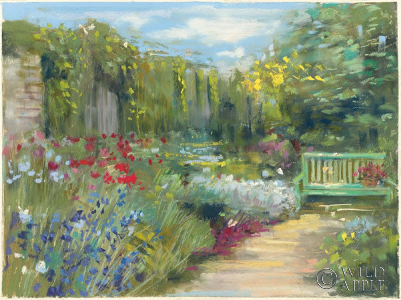 Reproduction of Garden Bench by Carol Rowan - Wall Decor Art