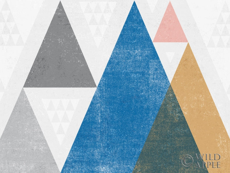 Reproduction of Mod Triangles I Gray Crop by Michael Mullan - Wall Decor Art