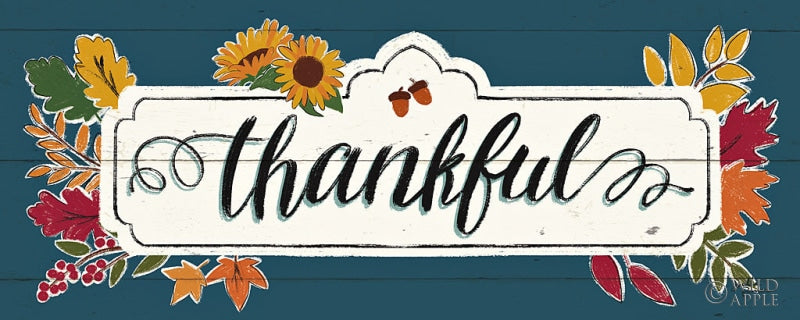 Reproduction of Thankful IV Blue by Janelle Penner - Wall Decor Art