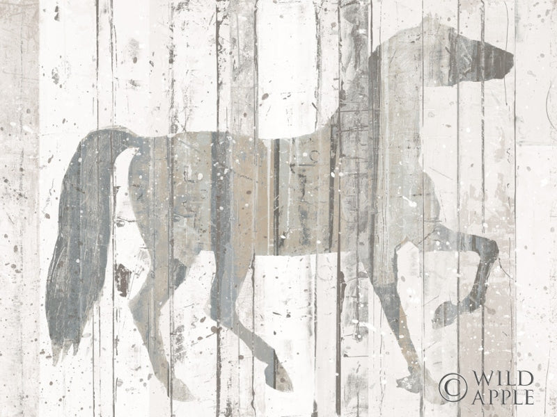 Reproduction of Dark Horse Warm Gray Crop by Michael Mullan - Wall Decor Art